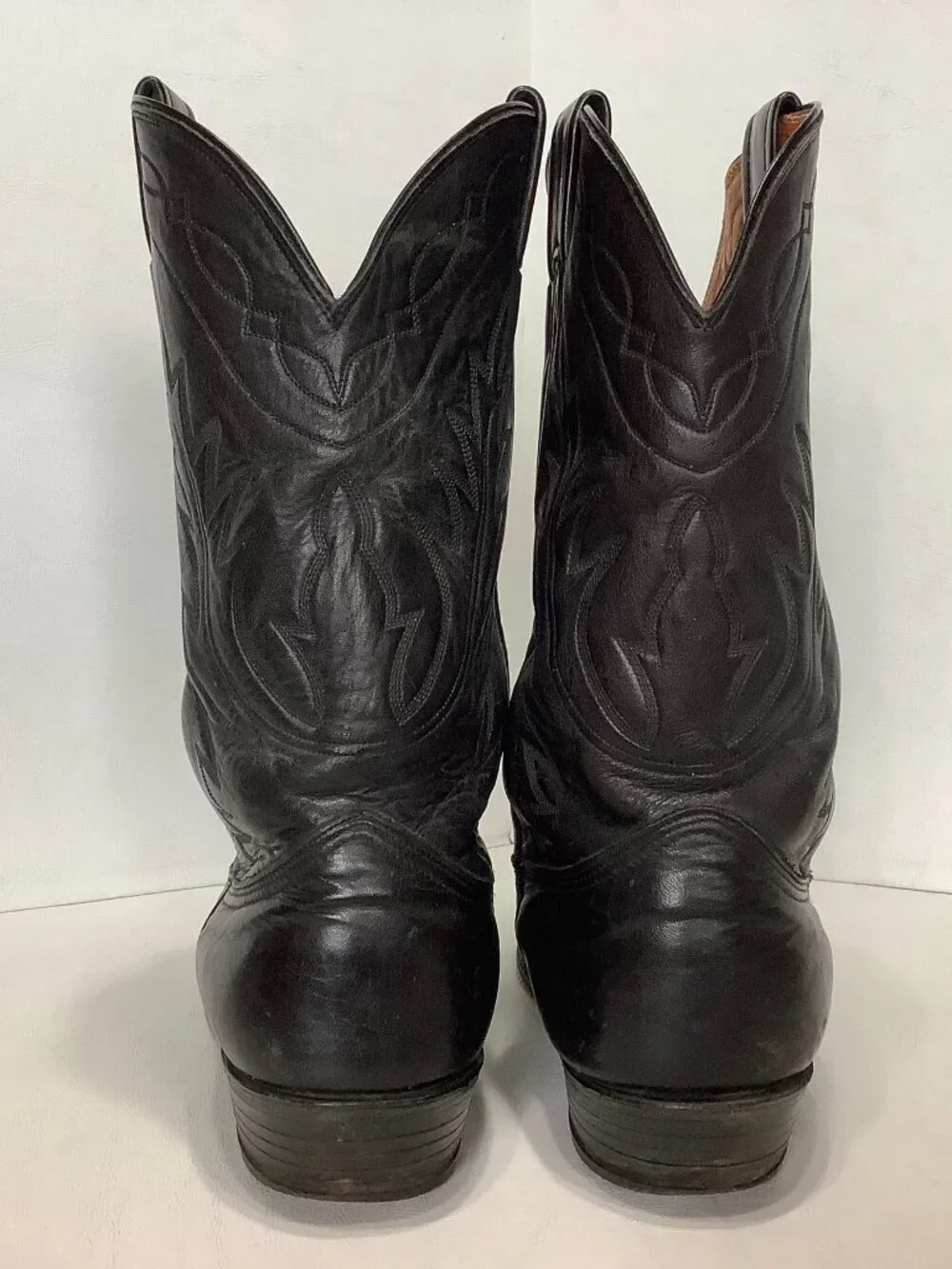 Vintage Nocona Leather Boots N25436 #K017 Black